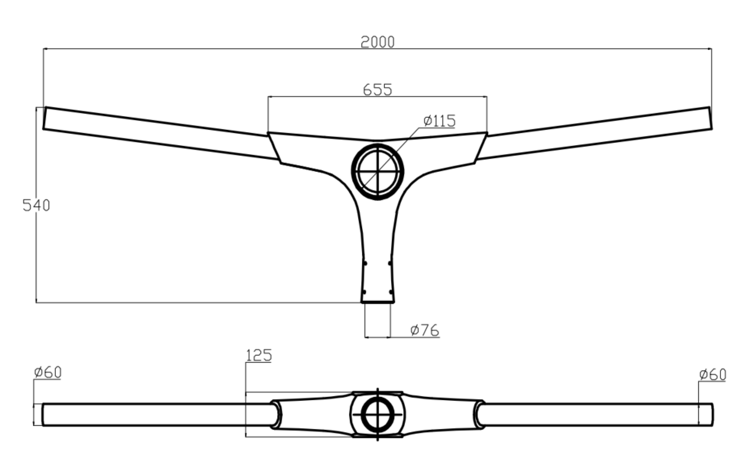 Led алюминиевый кронштейн UNI-RDP 2000 1Вт