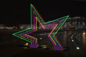 Световая конструкция "Звезда - арка с гирляндой"