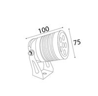 Светильник грунтовый на колышке 9W 24V RGB/Белый/Монохром Uni-NCGS-33C UNI HAUSS